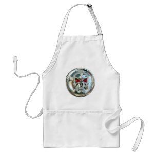 CHROME SKULL ADULT APRON