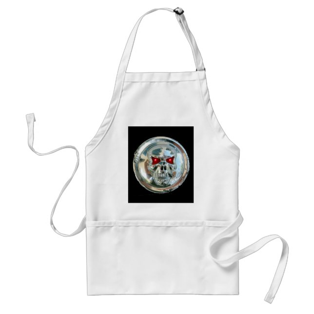 CHROME SKULL ADULT APRON (Front)