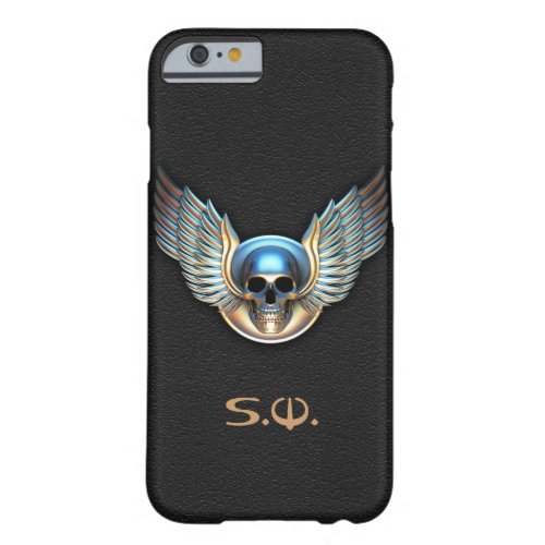 Chrome skull and Wings iPhone 6 Case