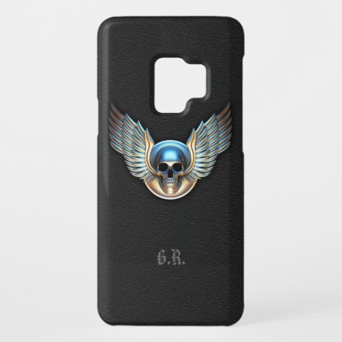 Chrome skull and Wings Samsung Galaxy Case