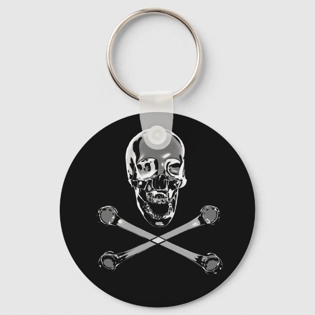 Chrome Skull Keychain (Front)
