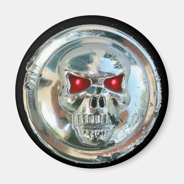 CHROME SKULL MAGNET (Front)