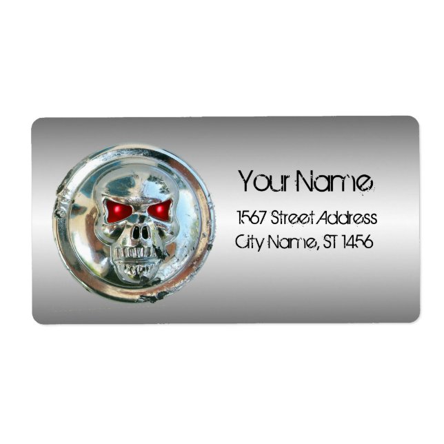 CHROME SKULL ON THE STEEL LABEL (Front)