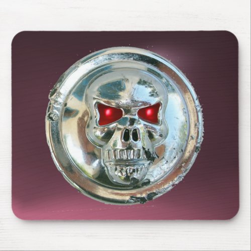 CHROME SKULL  Purple Amethyst Mouse Pad