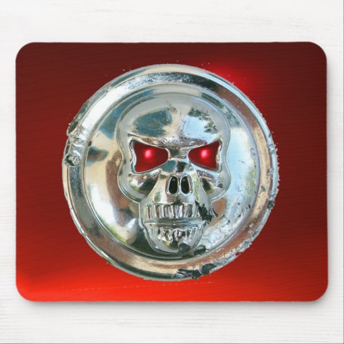 CHROME SKULL  Red Ruby Mouse Pad