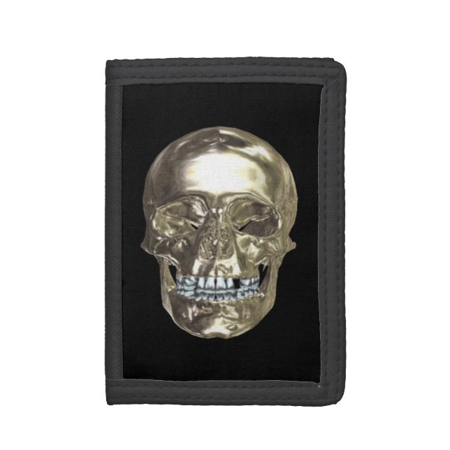 Chrome Skull Wallet (Front Vertical)