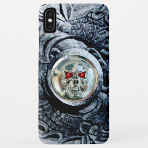 CHROME SKULL WITH FANTASY GRIFFINS iPhone XS MAX CASE