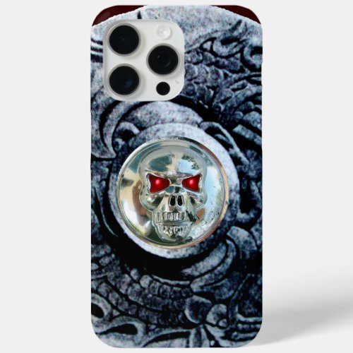 CHROME SKULL WITH FANTASY GRIFFINS iPhone 15 PRO MAX CASE