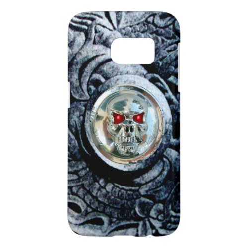 CHROME SKULL WITH FANTASY GRIFFINS SAMSUNG GALAXY S7 CASE