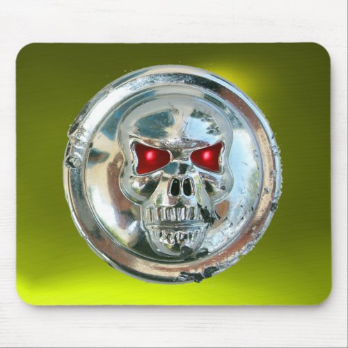 CHROME SKULL  Yellow Topaz Mouse Pad