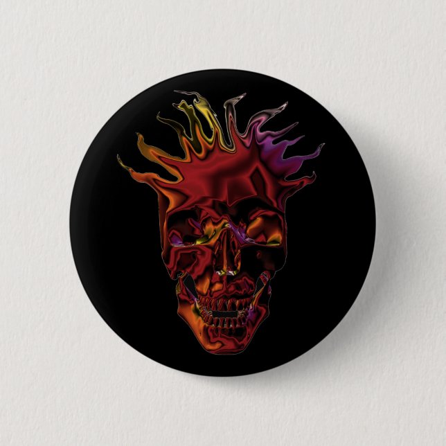 chrome skulls button (Front)