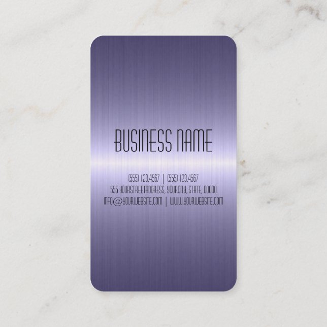 Chrome Stainless Steel Metal Business Card (Back)