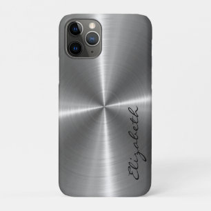 Chrome Stainless Steel Metal Look iPhone 11 Pro Case