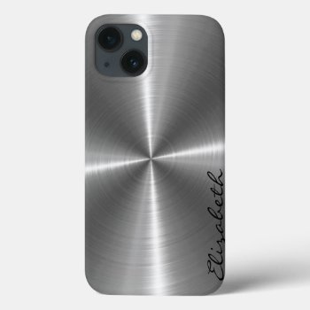 Chrome Stainless Steel Metal Look Iphone 13 Case by NhanNgo at Zazzle