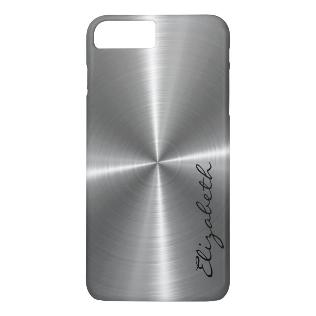 Chrome Stainless Steel Metal Look Case-Mate iPhone Case (Back)