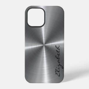 Chrome Stainless Steel Metal Look iPhone 12 Pro Case