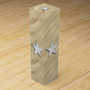 Chrome Star on Sandy Beach Wine Gift Box