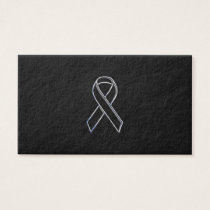 Chrome Style Black Ribbon Awareness