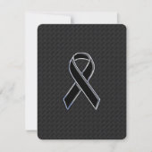 Chrome Style Black Ribbon Awareness (Front)