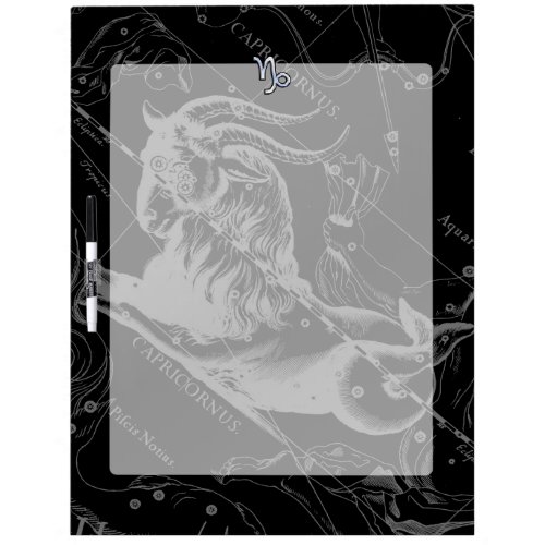 Chrome Style Capricorn Zodiac Sign on Hevelius Dry_Erase Board