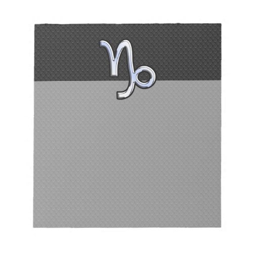 Chrome Style Capricorn Zodiac Sign on Snake style Notepad