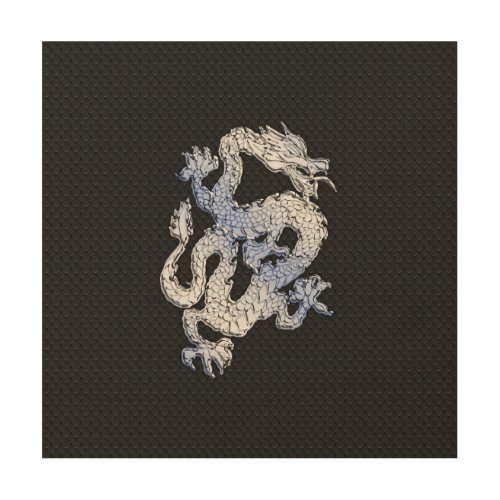 Chrome Style Dragon in Black Snake Skin Print