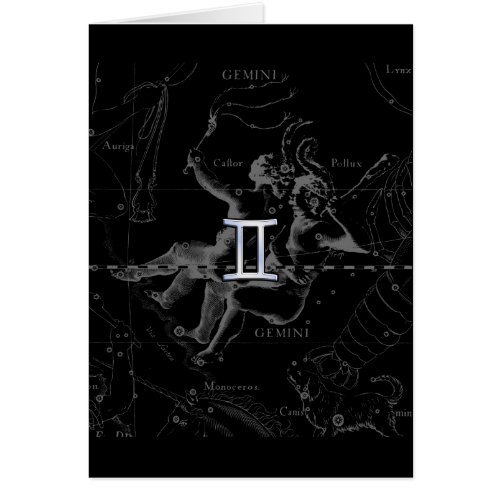 Chrome Style Gemini Zodiac Sign on Hevelius