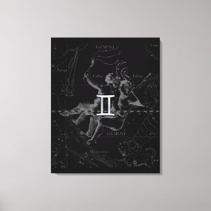 Chrome Style Gemini Zodiac Sign on Hevelius