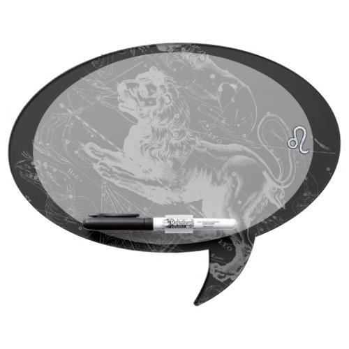 Chrome Style Leo Zodiac Sign on Hevelius Dry Erase Board