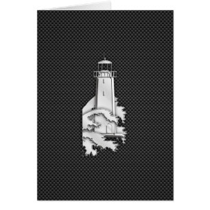 Chrome Style Lighthouse on Carbon Fiber Cards