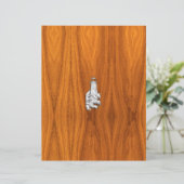 Chrome Style Lighthouse on Teak Wood Decor (Standing Front)