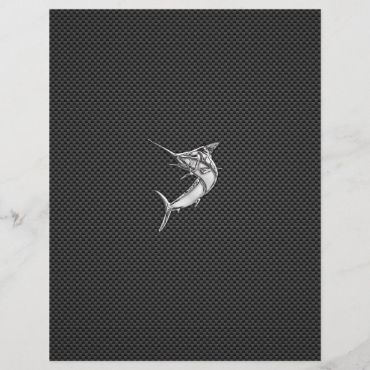 Chrome Style Marlin on Carbon Fiber (Front)