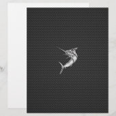 Chrome Style Marlin on Carbon Fiber (Front/Back)