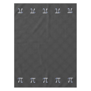 Chrome Style Pi Symbol on Carbon Fiber Print Tablecloth