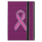 Chrome Style Pink Ribbon Awareness Carbon Fiber