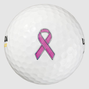 Breast Cancer Pink Ribbon Golf Balls | Zazzle