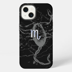 Chrome Style Scorpio Zodiac Sign on Hevelius iPhone 13 Case