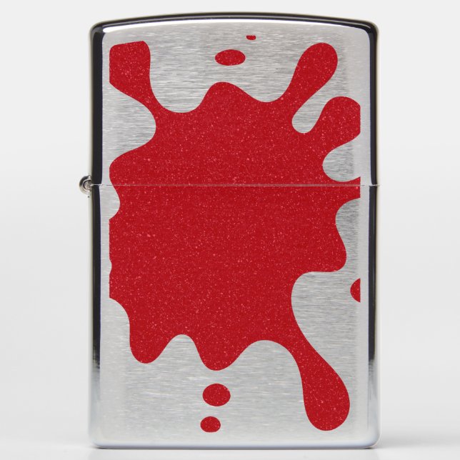 Chrome & Tomato Red Splash Zippo® Zippo Lighter (Front)