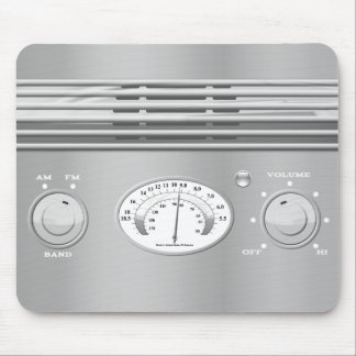 Chrome Vintage Radio Mouse Pad
