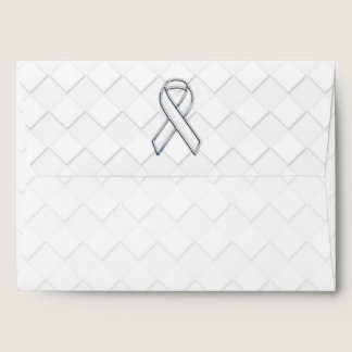 Chrome White Ribbon Awareness on Checkers Envelope