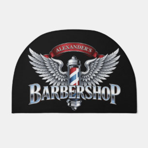 Chrome Winged Barberpole Doormat
