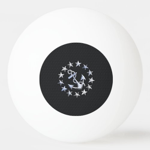 Chrome Yacht Naval Flag on Automotive Grille Print Ping_Pong Ball