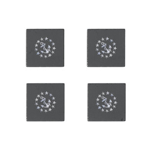 Chrome Yacht Naval Flag on Automotive Grille Print Stone Magnet