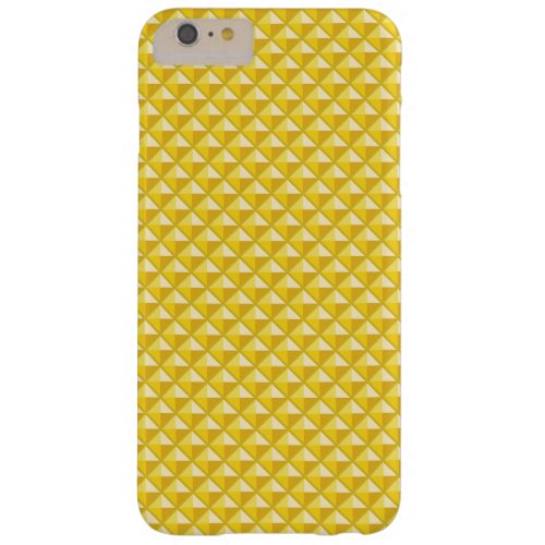 Chrome yellow enamel look studded grid barely there iPhone 6 plus case