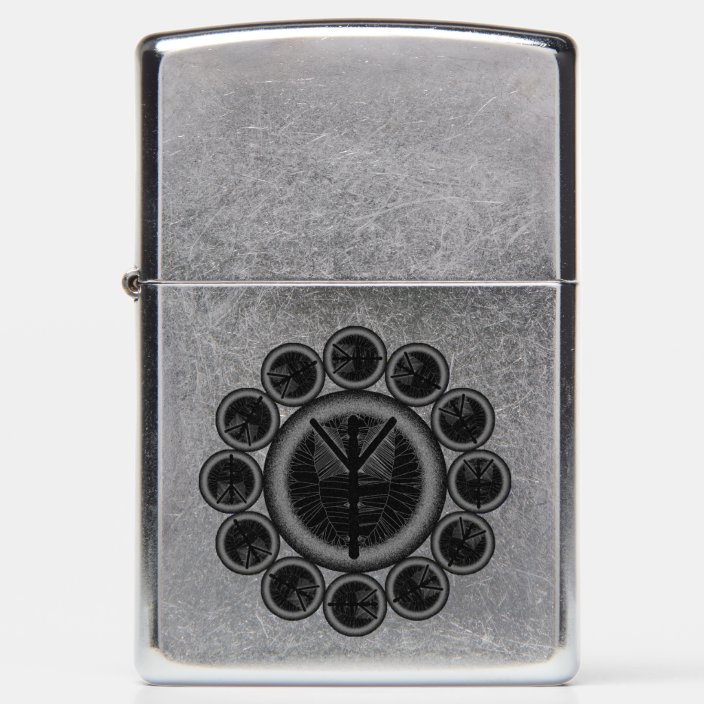 Chrome Zippo Lighter Algiz Rune Zazzle Com