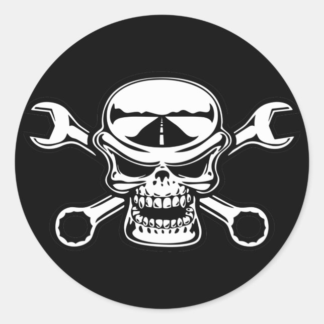 Chromeboy Cross-Wrenches Classic Round Sticker (Front)