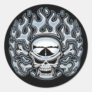 Chromeboy Crossbones Classic Round Sticker