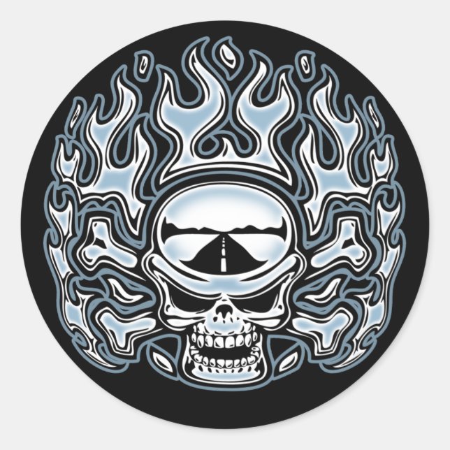 Chromeboy Crossbones Classic Round Sticker (Front)