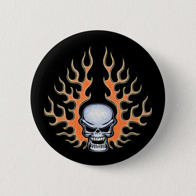 Chromeboy -Flames Button (Front)