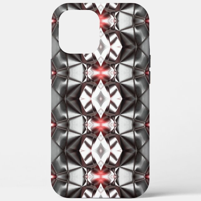 Chromed black to 'ruby' rapport, virtual shapes Case-Mate iPhone case (Back)